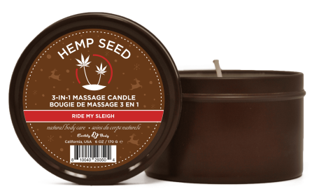 Hemp Seed 3-in-1 Massage Candle Ride My Sleigh 6oz/ 170 G