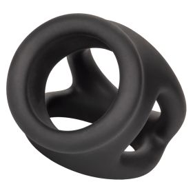 Alpha Liquid Silicone Dual Cage and Ring - Black Ring - Black