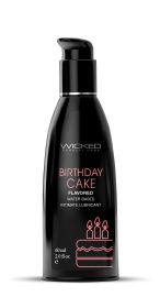 Aqua Birthday Cake Flavored Water Based Intimate Lubricant - 2 Fl. Oz.