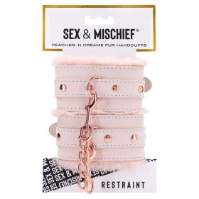S&M Peaches Ã”n CreaMe Fur Handcuffs