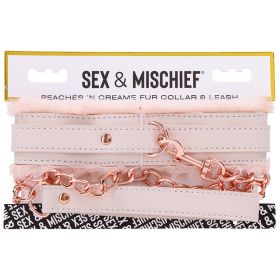 S&M Peaches Ã”n CreaMe Fur Collar & Leash