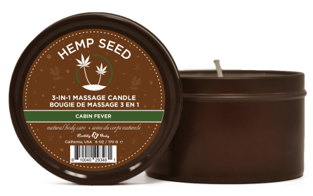 Hemp Seed 3-in-1 Massage Candle Cabin Fever 6oz/ 170 G