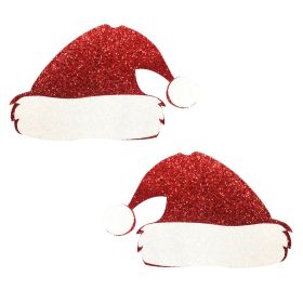 Freaking Awesome Glitter Santa Hat Nipple Cover Pasties