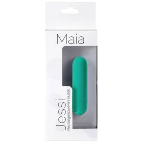 Maia Jessi Rechargeable Mini Bullet-Teal (Color: Emerald)