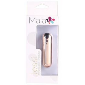 Maia Jessi Rechargeable Mini Bullet-Teal (Color: Rose Gold)